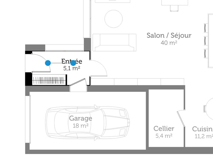 Emplacement SPOT entrée